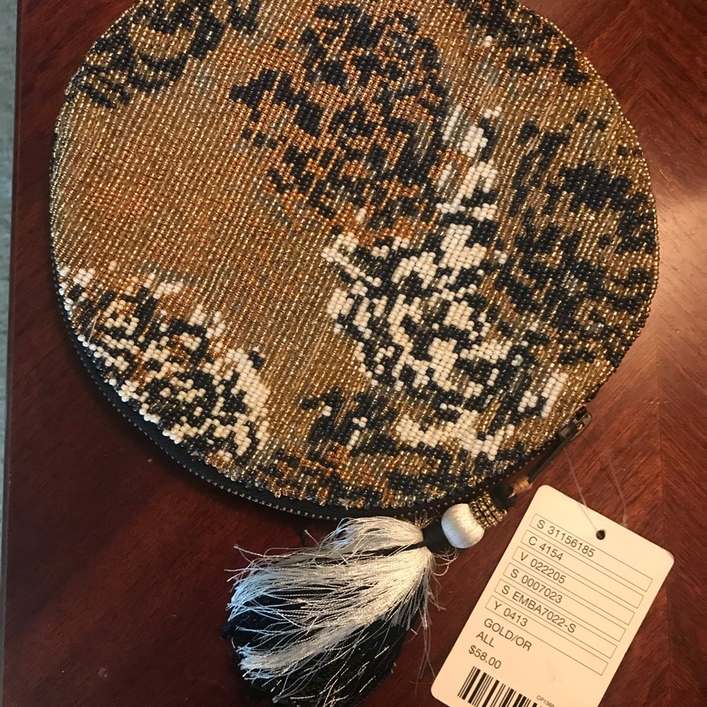 Anthropology beaded clutch
